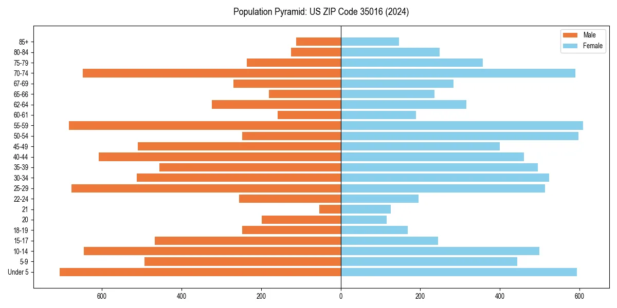 Population pyramid for 