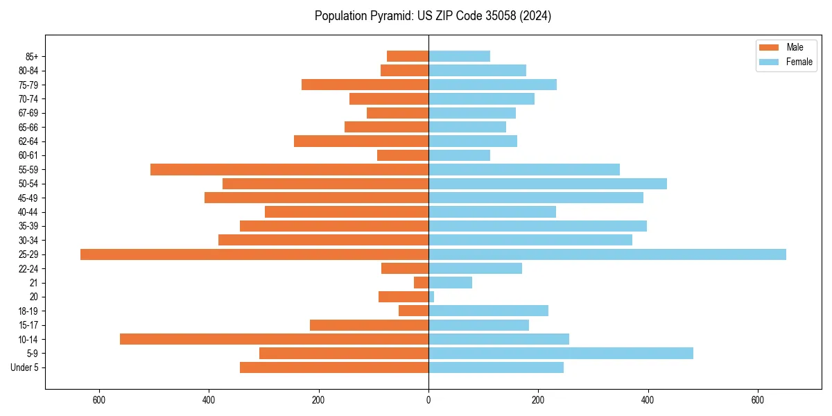 Population pyramid for 