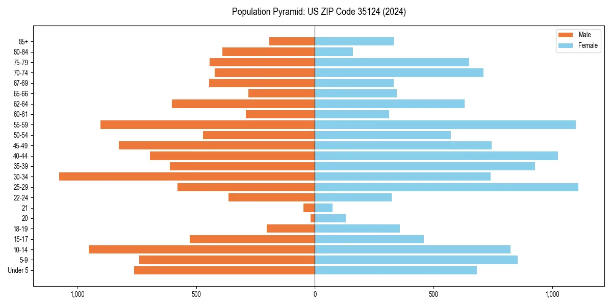 Population pyramid for 