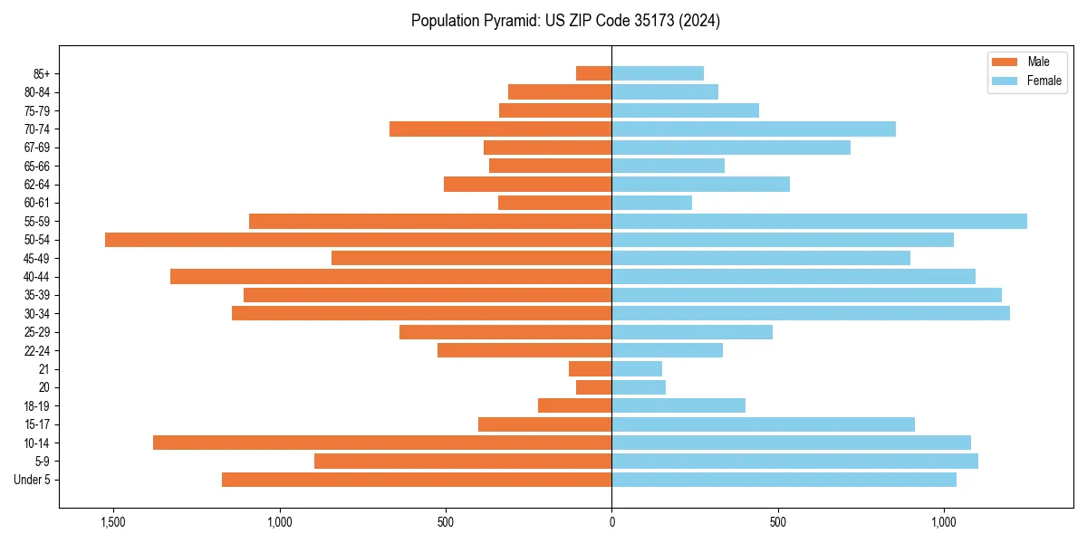 Population pyramid for 