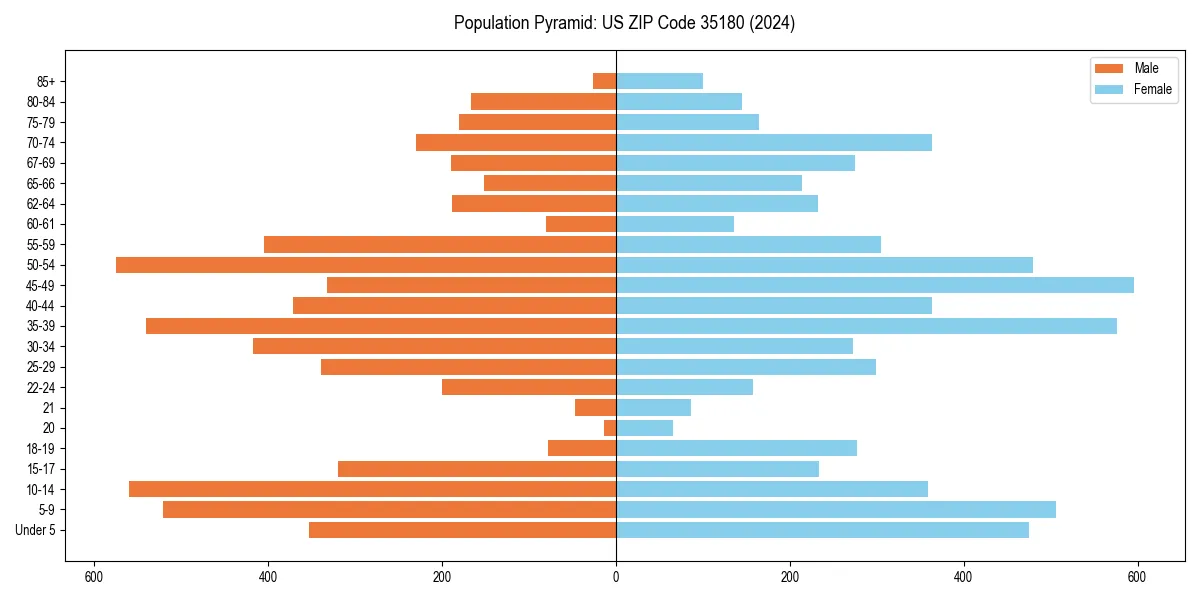 Population pyramid for 