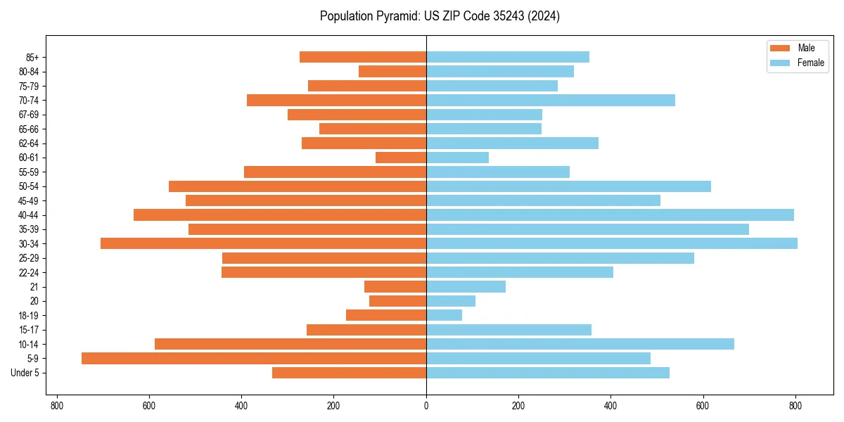 Population pyramid for 