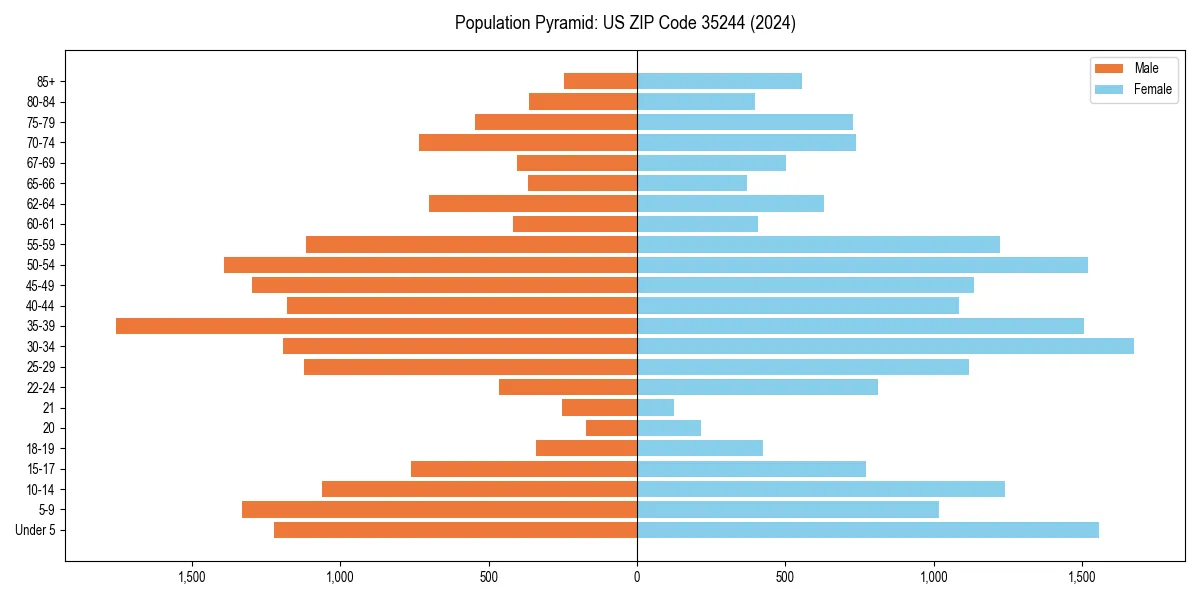Population pyramid for 