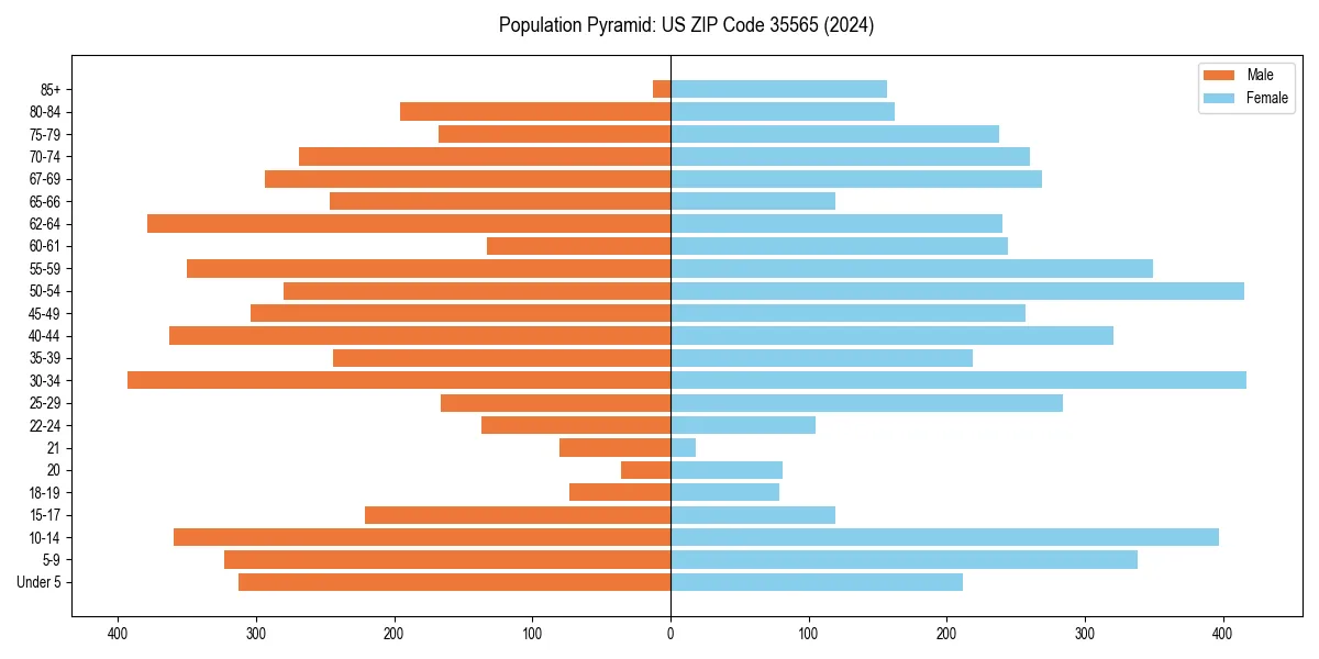 Population pyramid for 