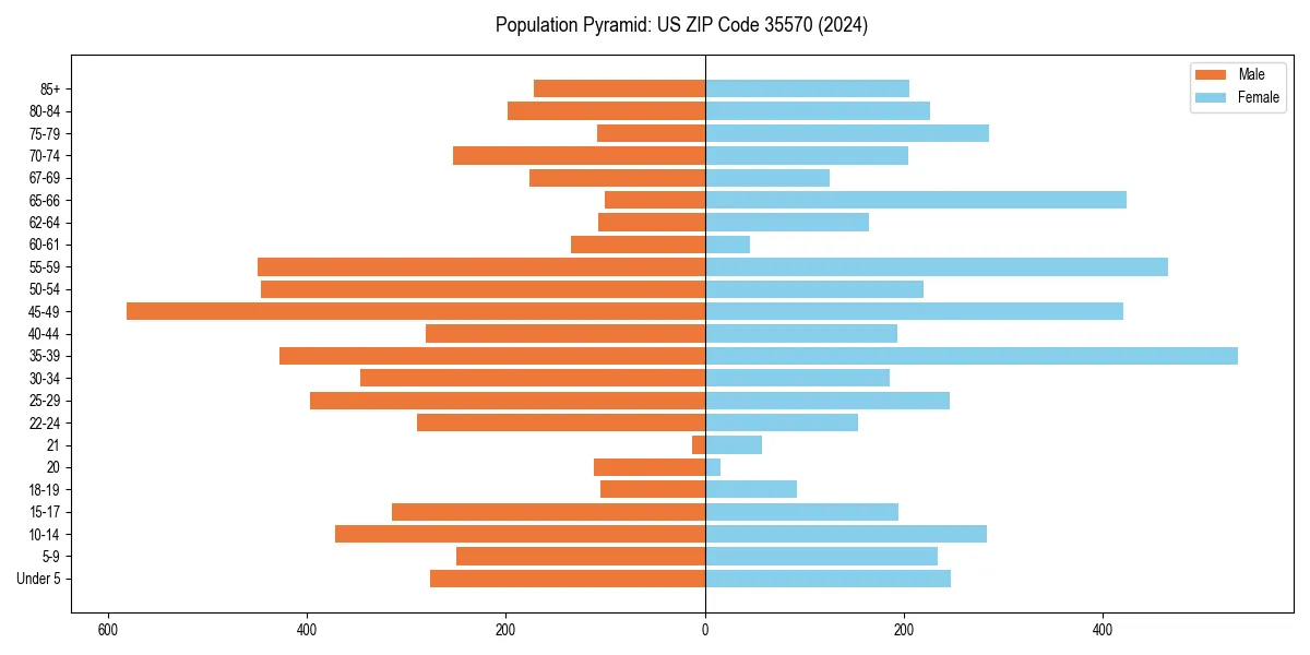 Population pyramid for 