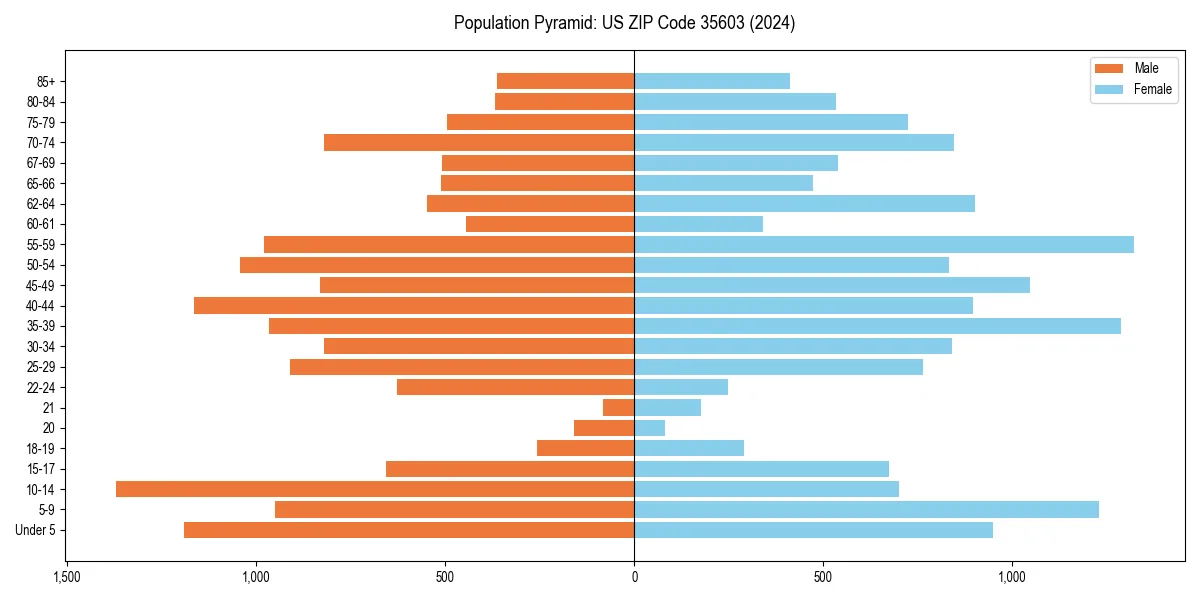 Population pyramid for 