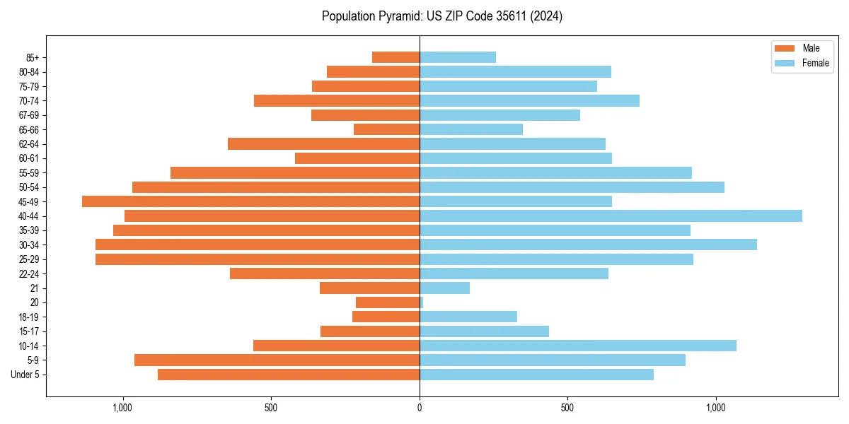 Population pyramid for 