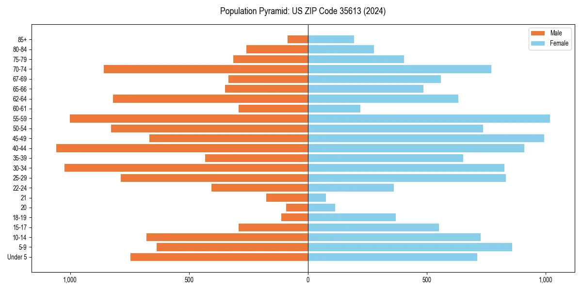 Population pyramid for 