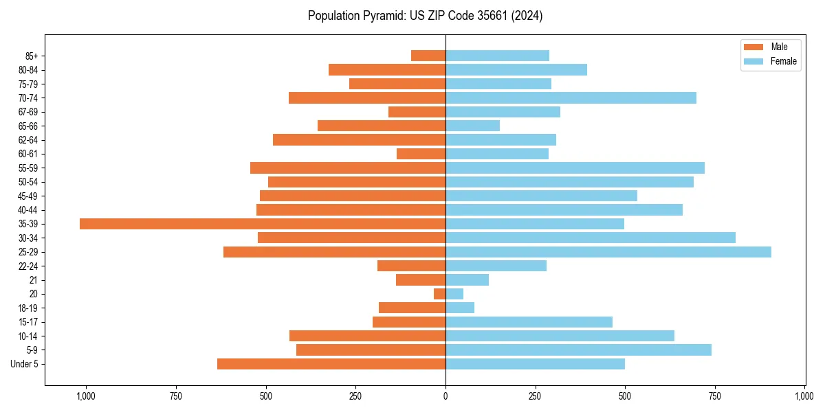 Population pyramid for 