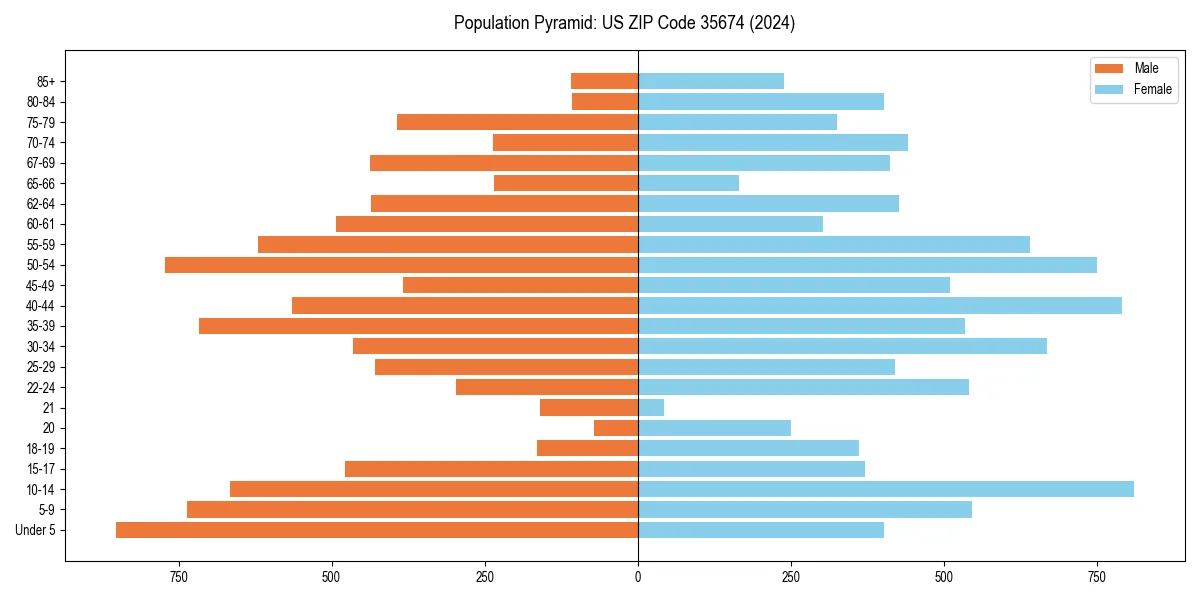 Population pyramid for 