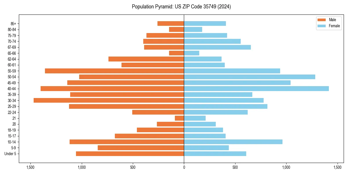Population pyramid for 