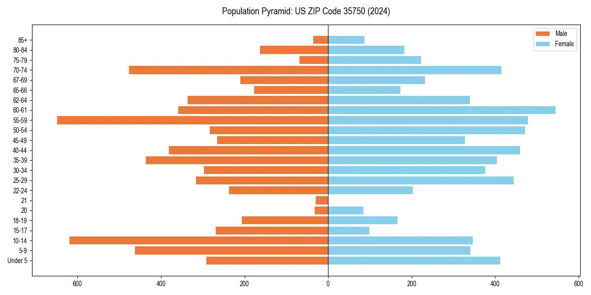 Population pyramid for 