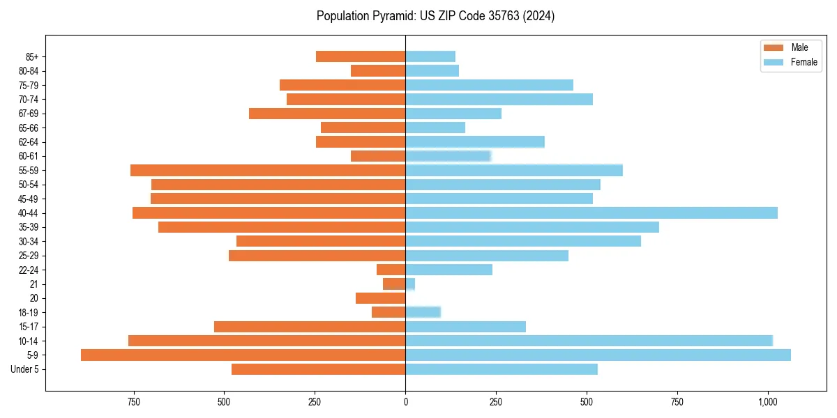 Population pyramid for 