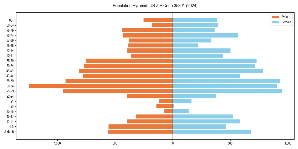 Population pyramid for 