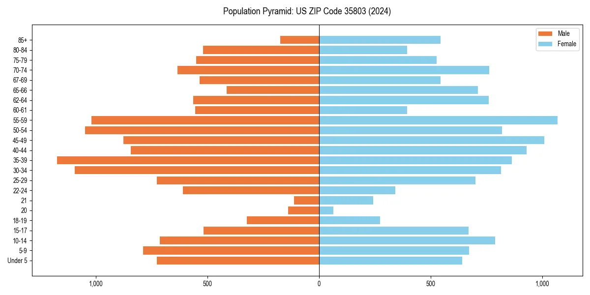 Population pyramid for 