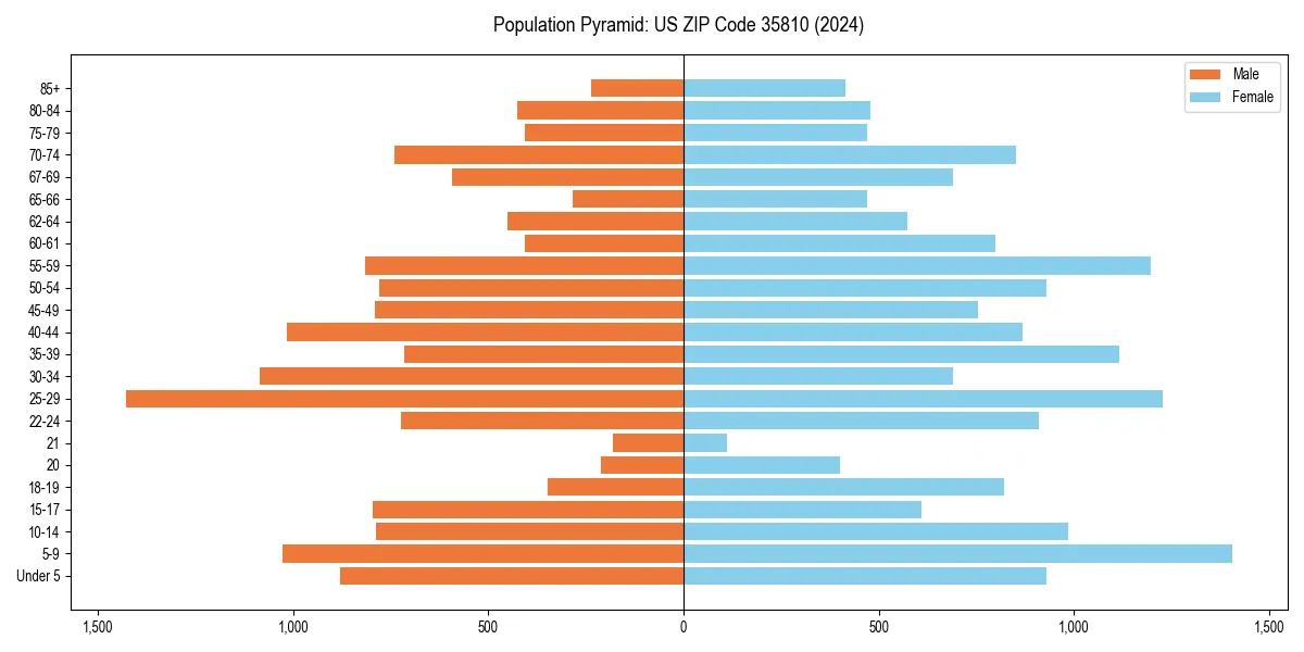 Population pyramid for 