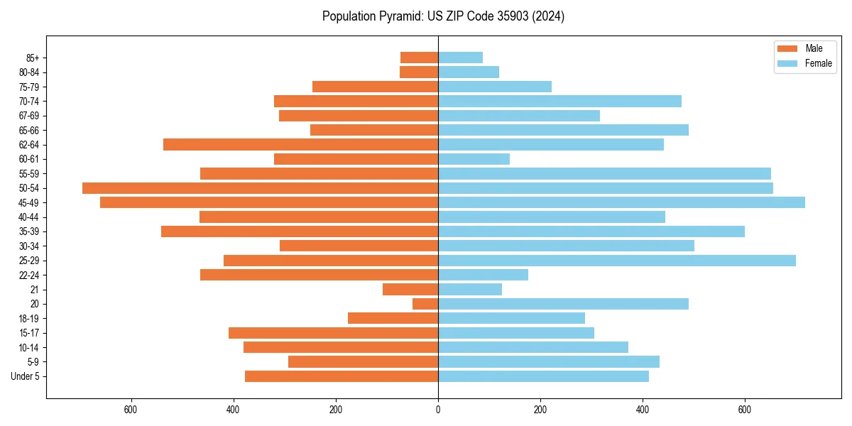 Population pyramid for 