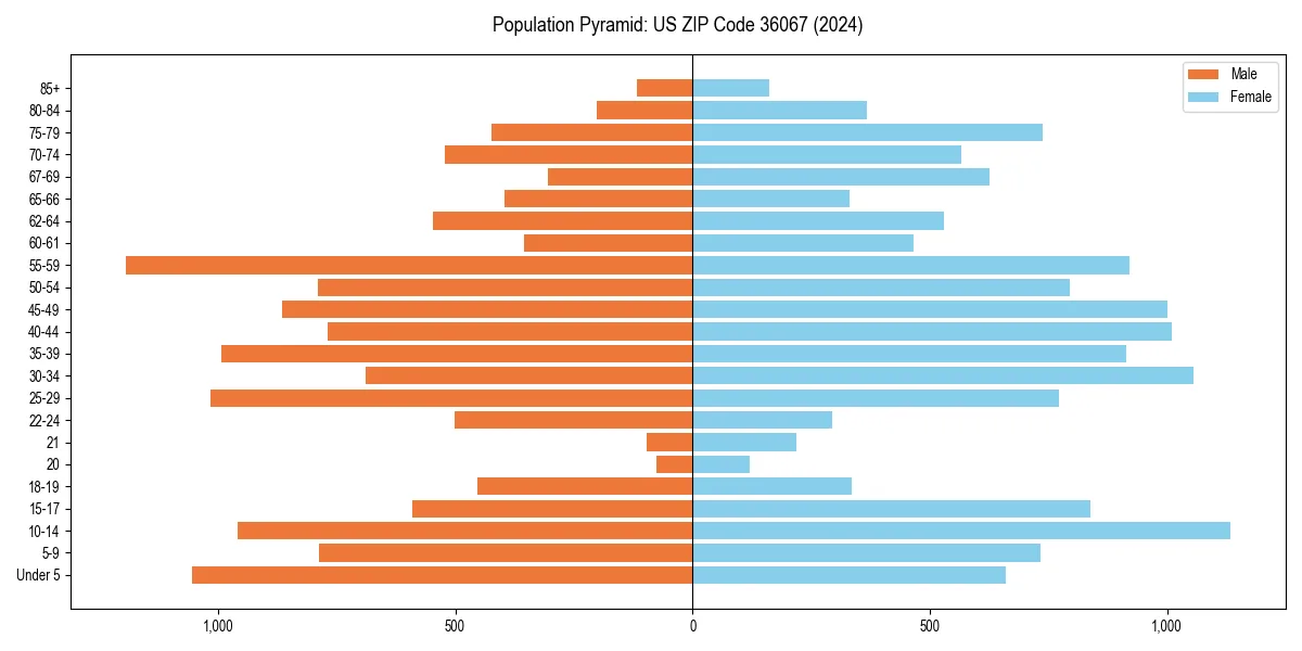 Population pyramid for 