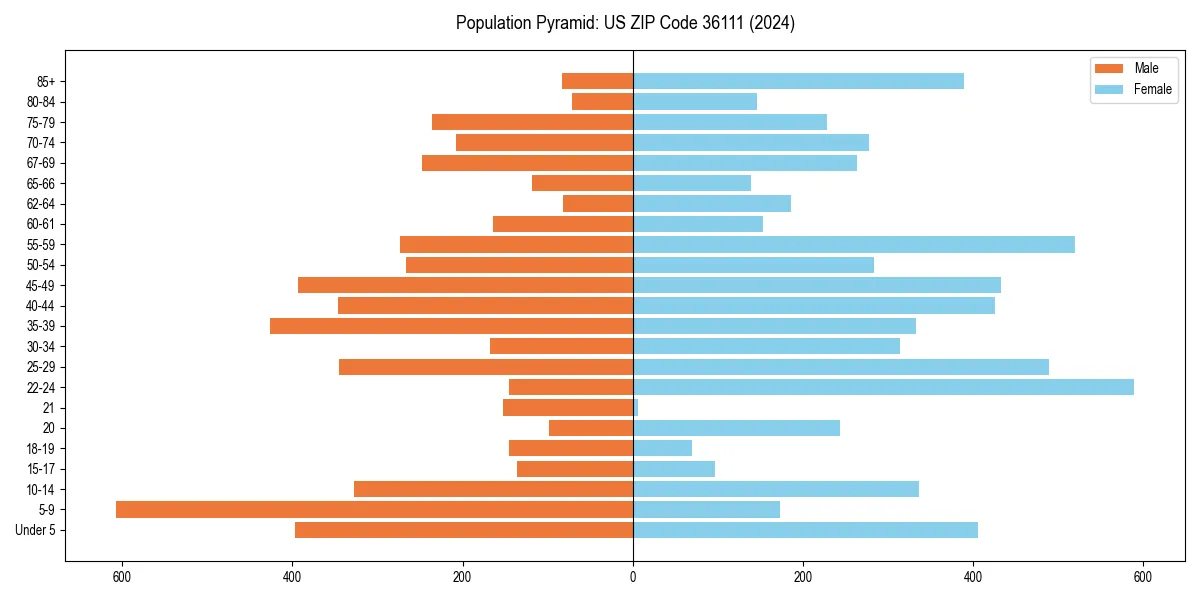 Population pyramid for 