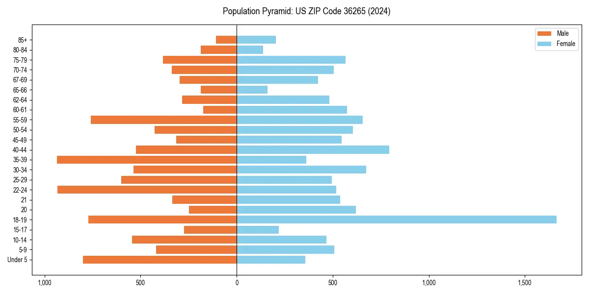 Population pyramid for 