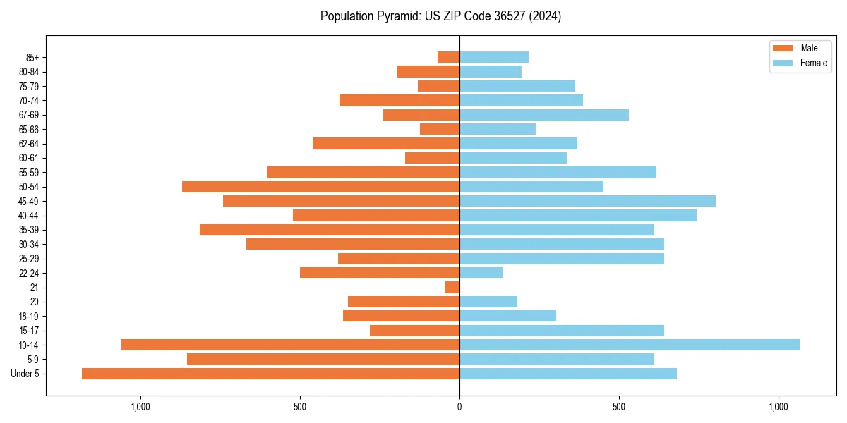 Population pyramid for 