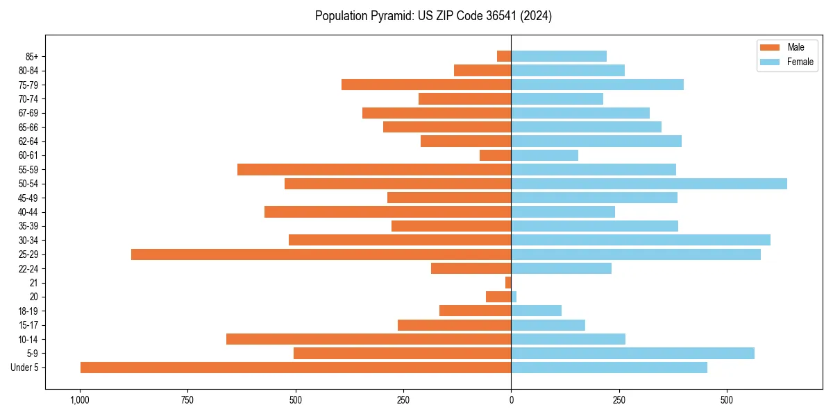 Population pyramid for 