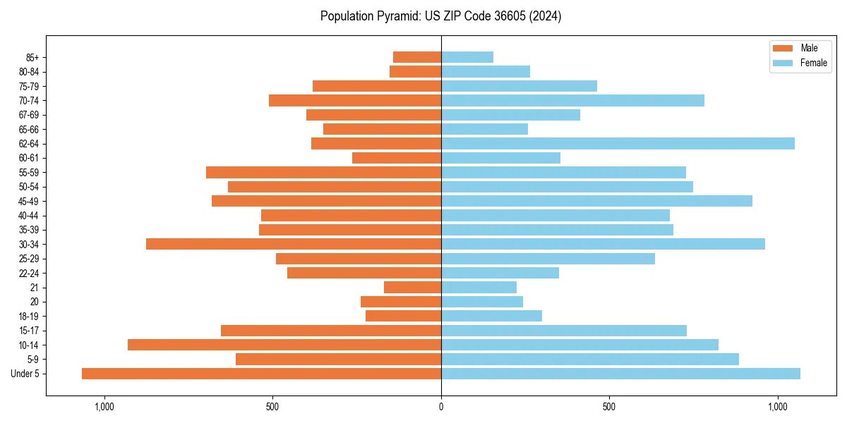 Population pyramid for 