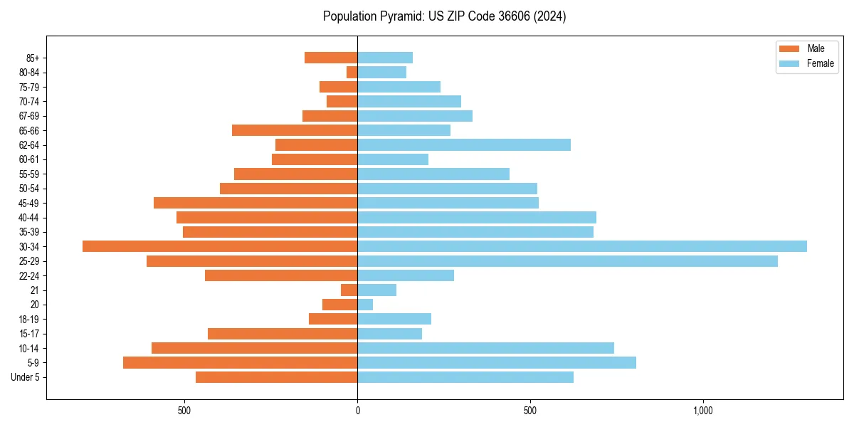 Population pyramid for 