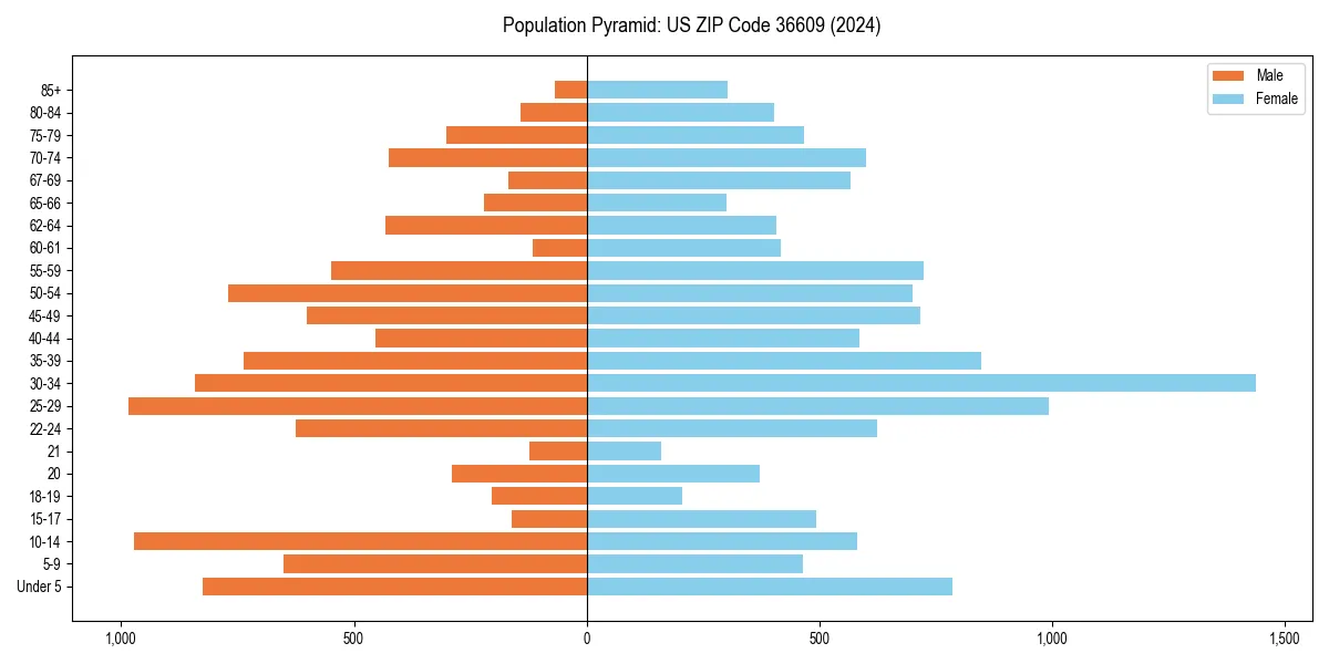 Population pyramid for 