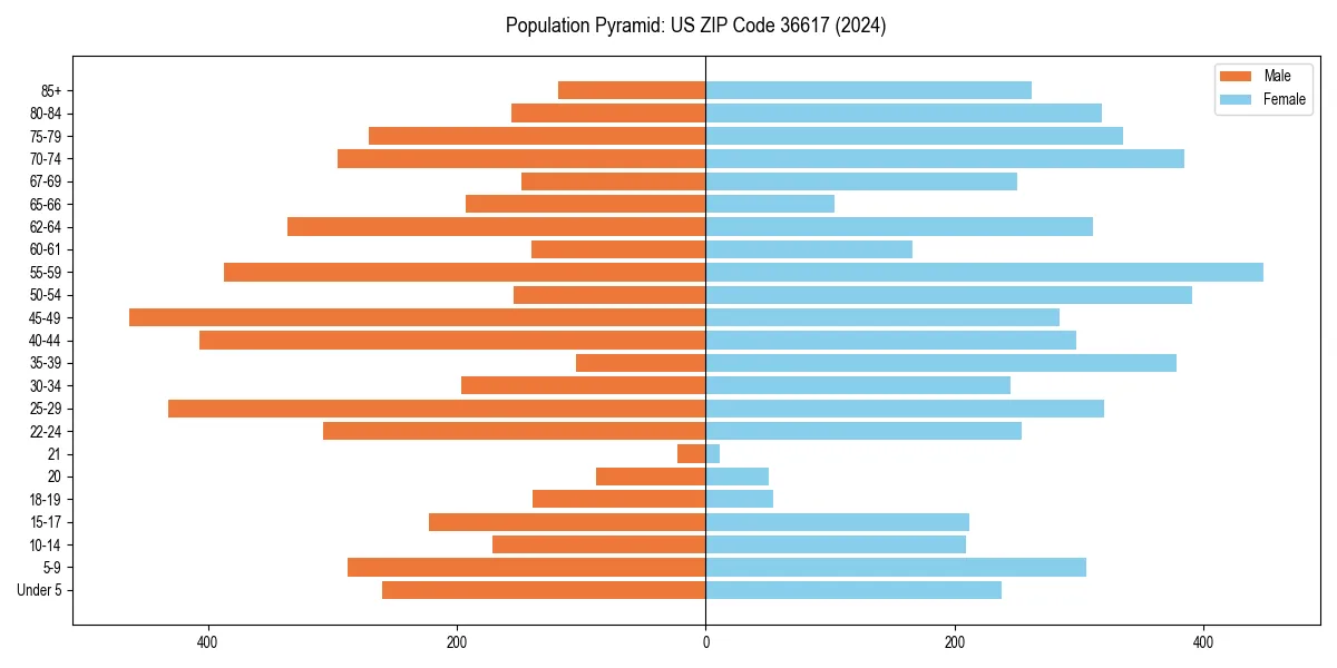 Population pyramid for 