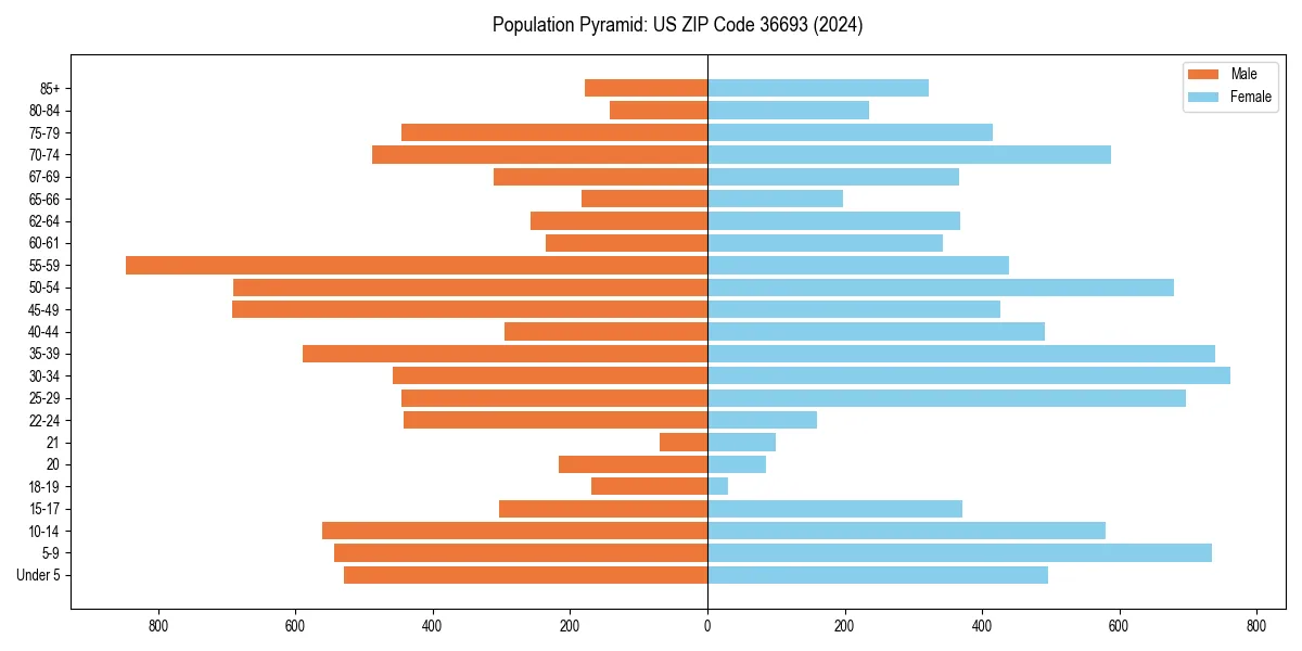 Population pyramid for 