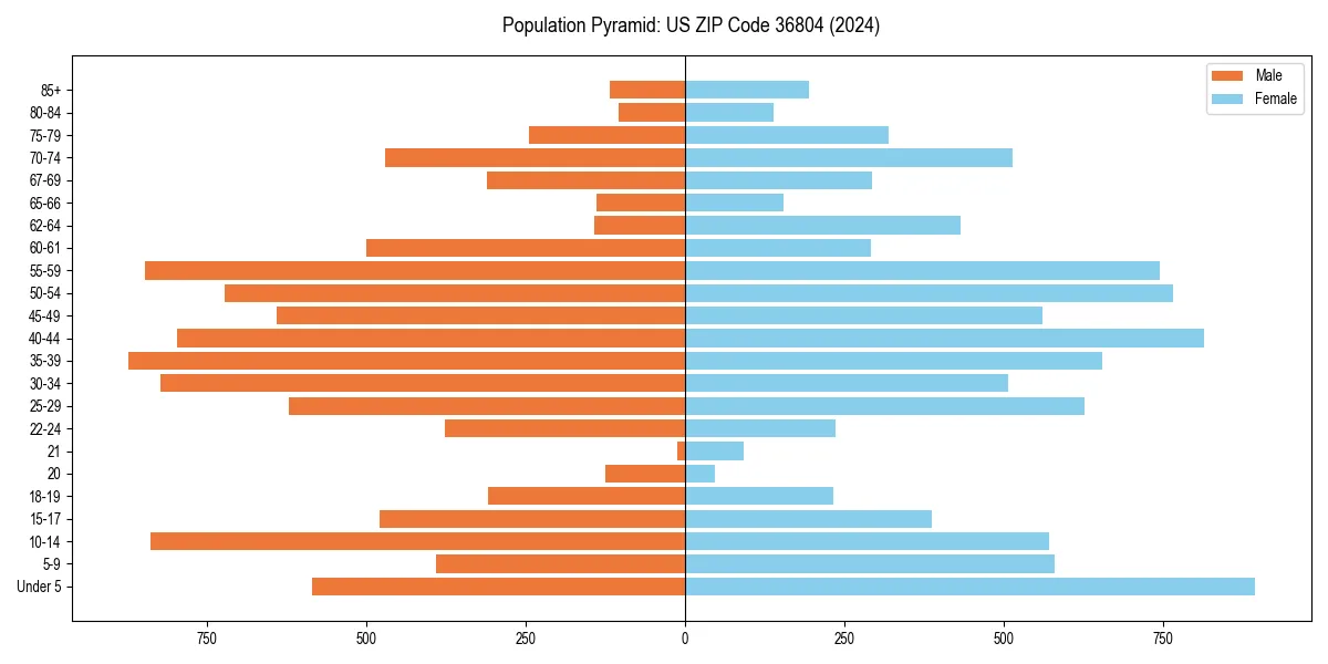 Population pyramid for 