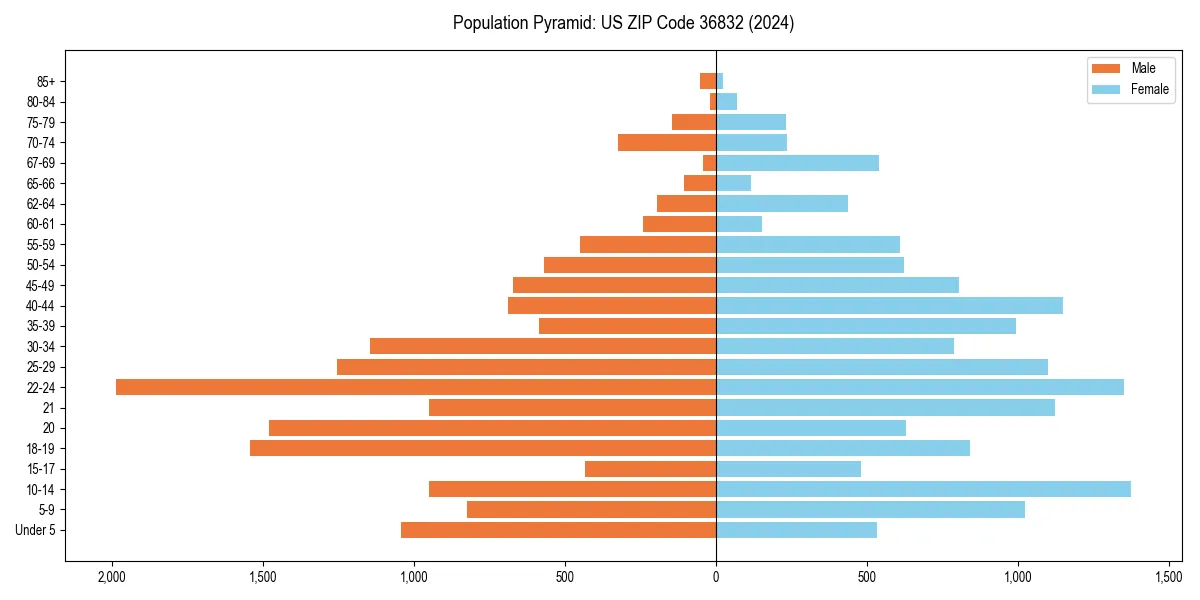 Population pyramid for 