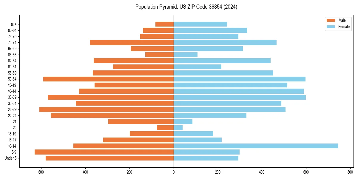 Population pyramid for 