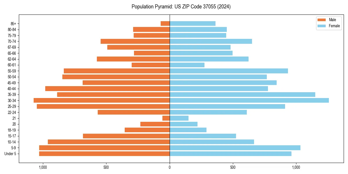 Population pyramid for 