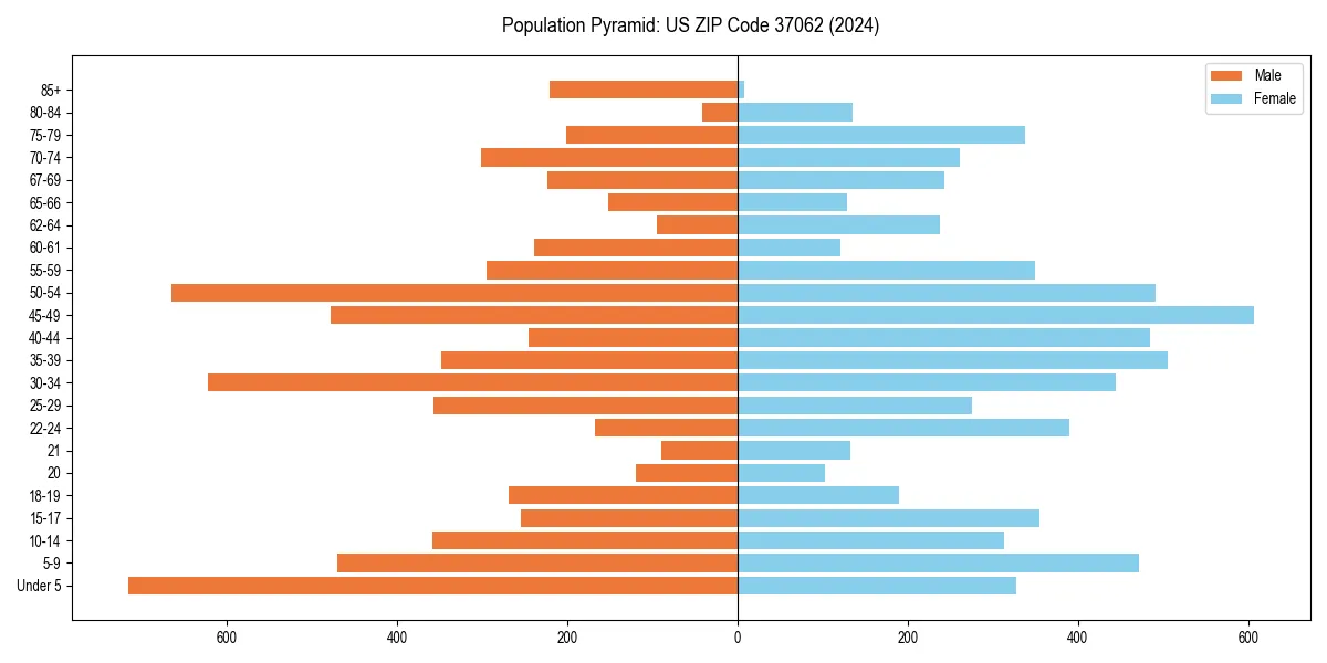 Population pyramid for 