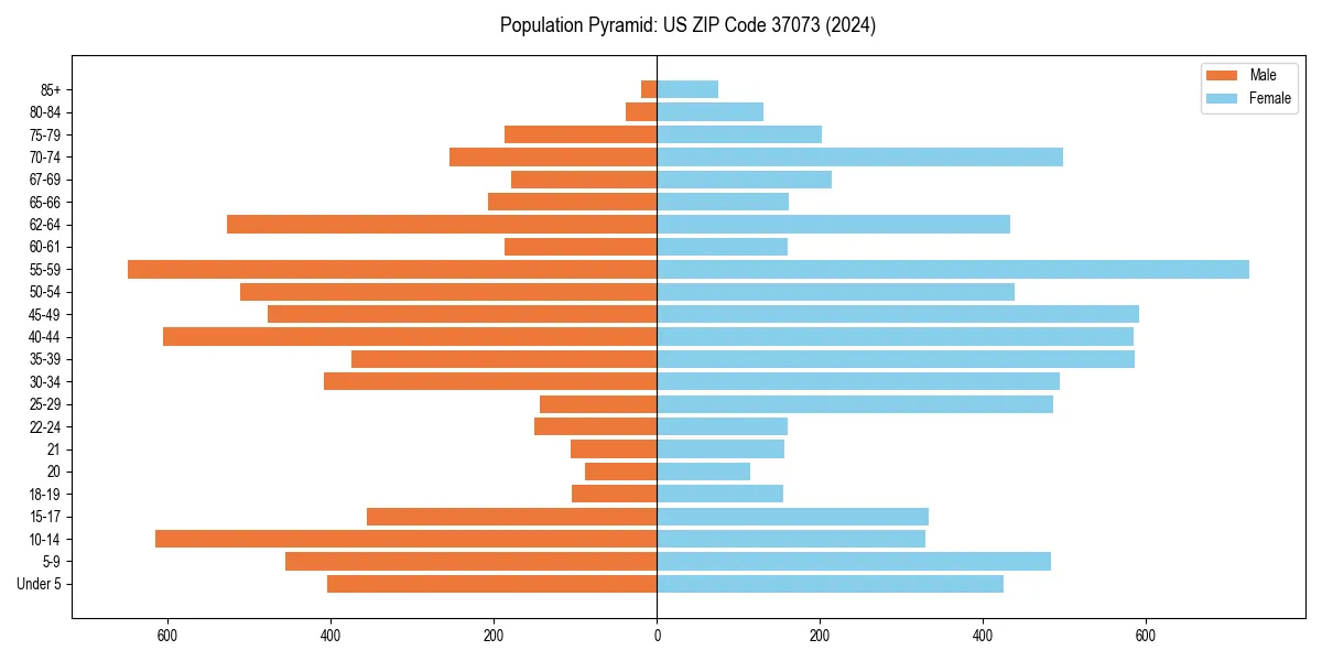 Population pyramid for 