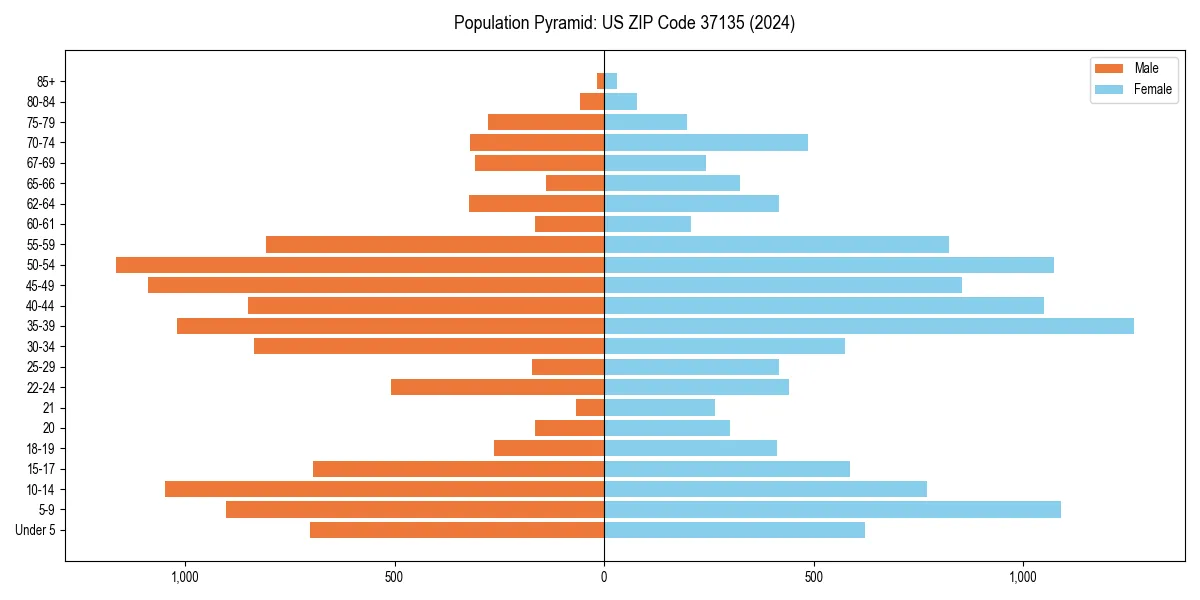 Population pyramid for 