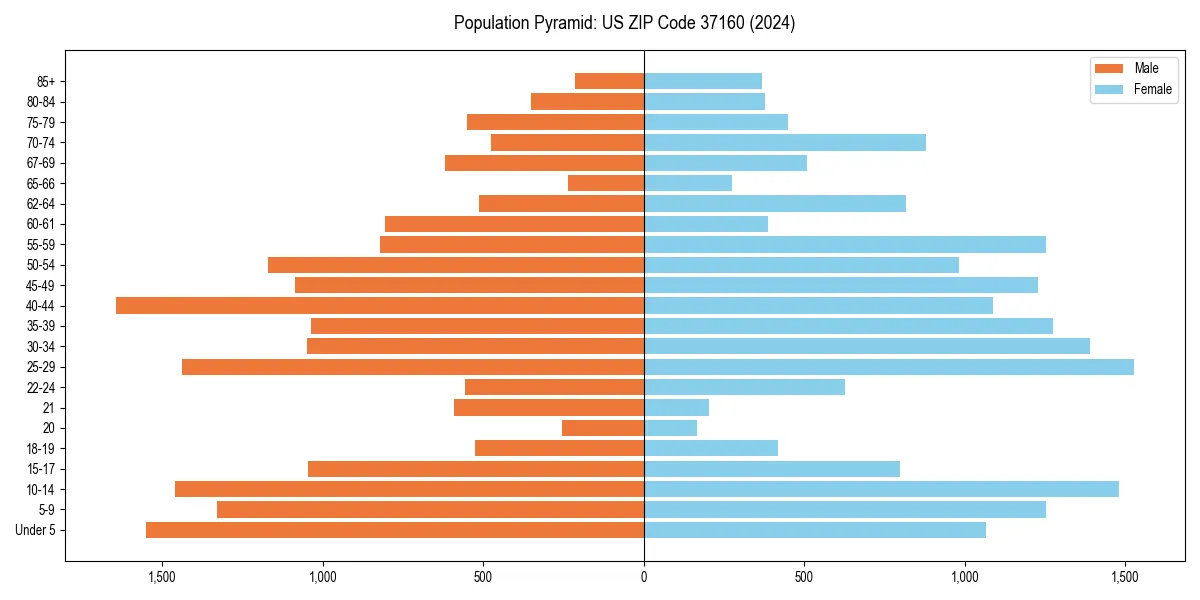 Population pyramid for 
