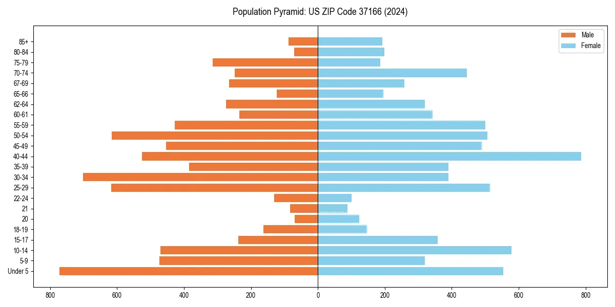Population pyramid for 