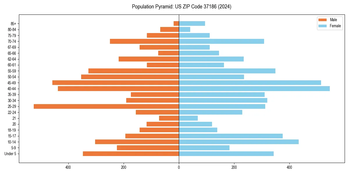 Population pyramid for 