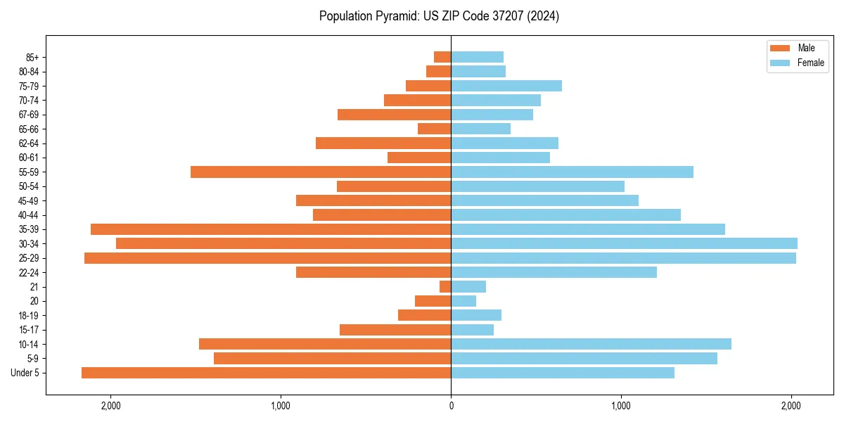 Population pyramid for 