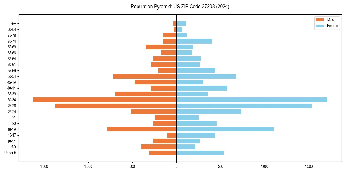 Population pyramid for 