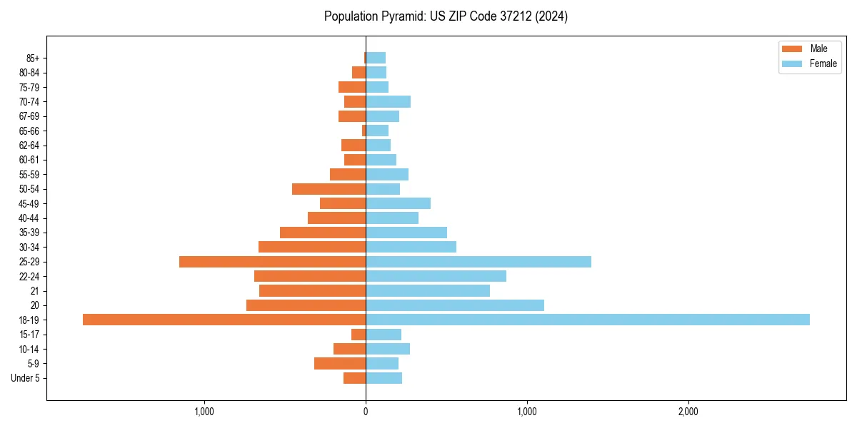 Population pyramid for 