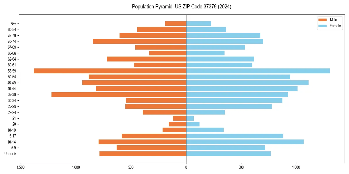 Population pyramid for 