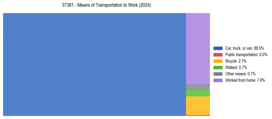 Commute modes in US ZIP Code 37381