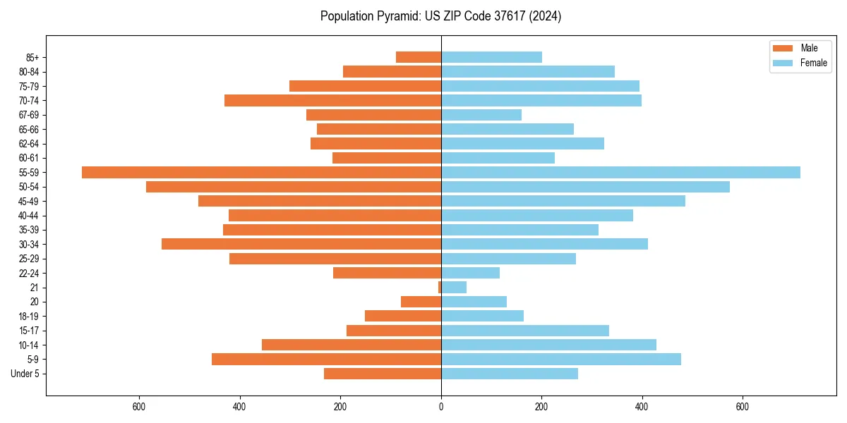 Population pyramid for 
