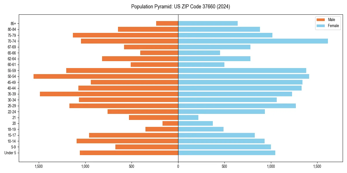 Population pyramid for 
