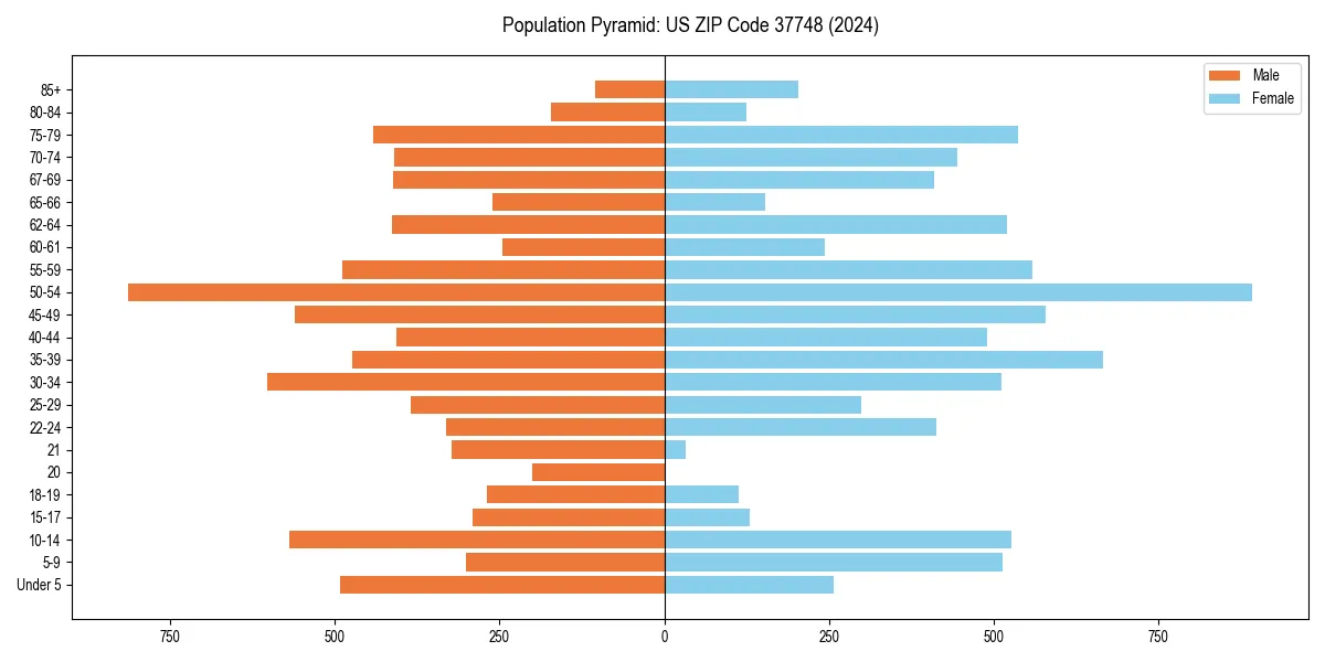 Population pyramid for 