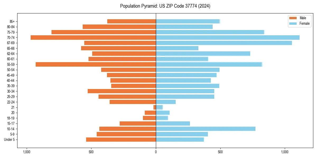 Population pyramid for 